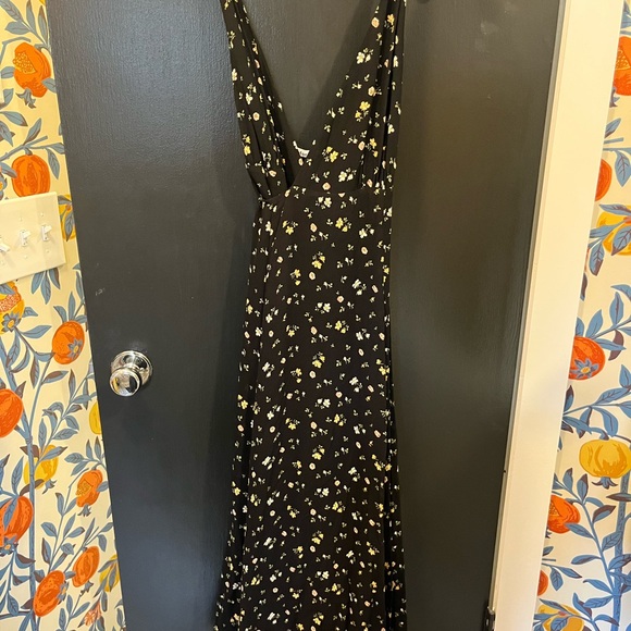 Reformation Dresses & Skirts - Reformation Floral Black Wrap Dress
